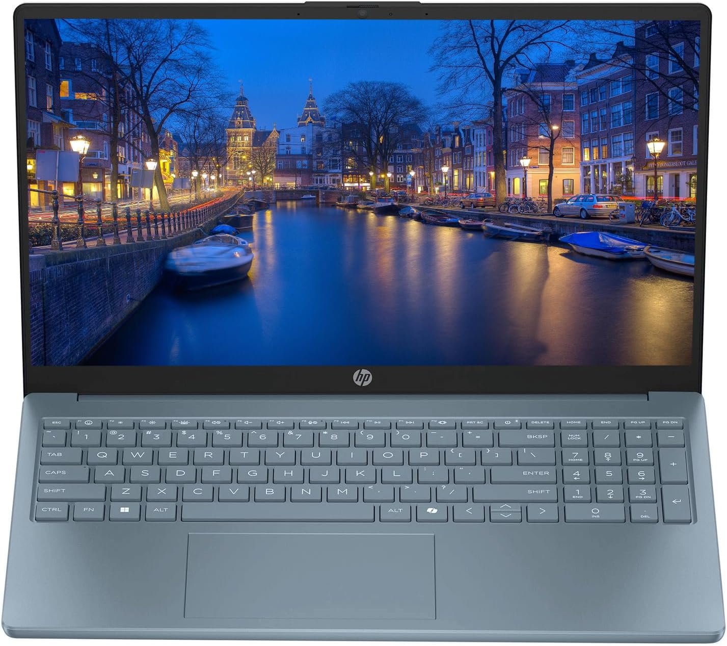 HP Portable 15” HD Micro-Edge IPS Laptop, Intel Pentium Processor Up to 3.68GHz, 4GB DDR4, 128GB SSD, HDMI, Webcam, Ultra-Fast 6th Gen WiFi, Windows 11 OS, Dale Blue, Renewed