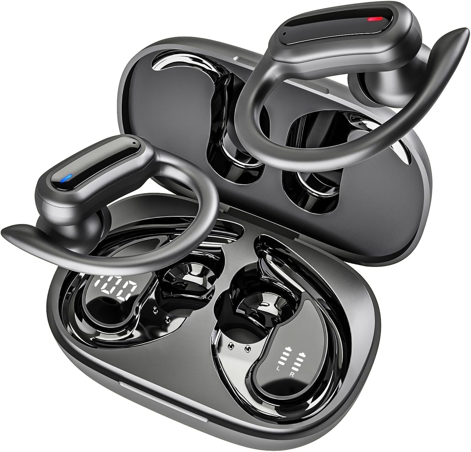 TRAUSI Stereo Earphones with Comfort Fit Ear Buds for Fitness/Sports/Workouts/Travel Black