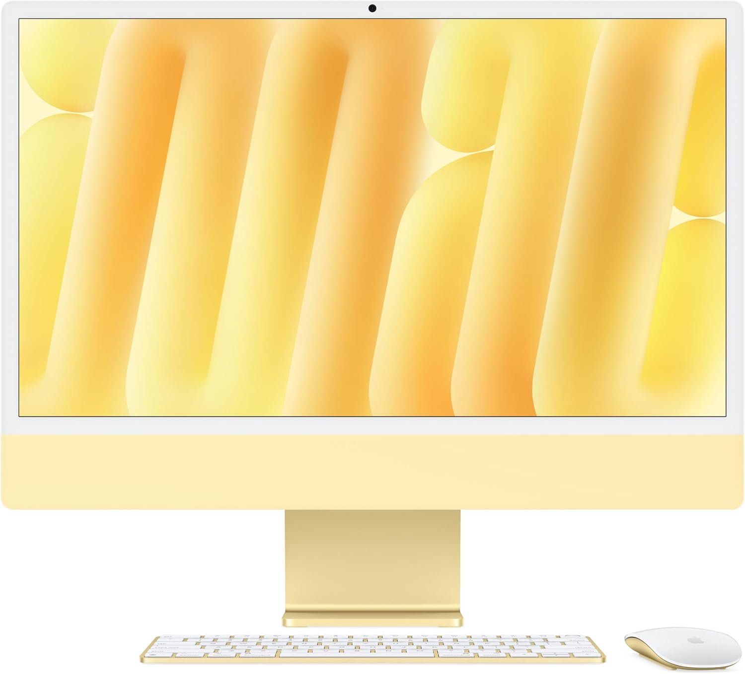 Apple 2024 iMac All-in-One Desktop Computer with M4 chip with 10-core CPU and 10-core GPU: 24-inch Retina Display, 16GB Unified Memory, 256GB SSD Storage; Yellow (Renewed)