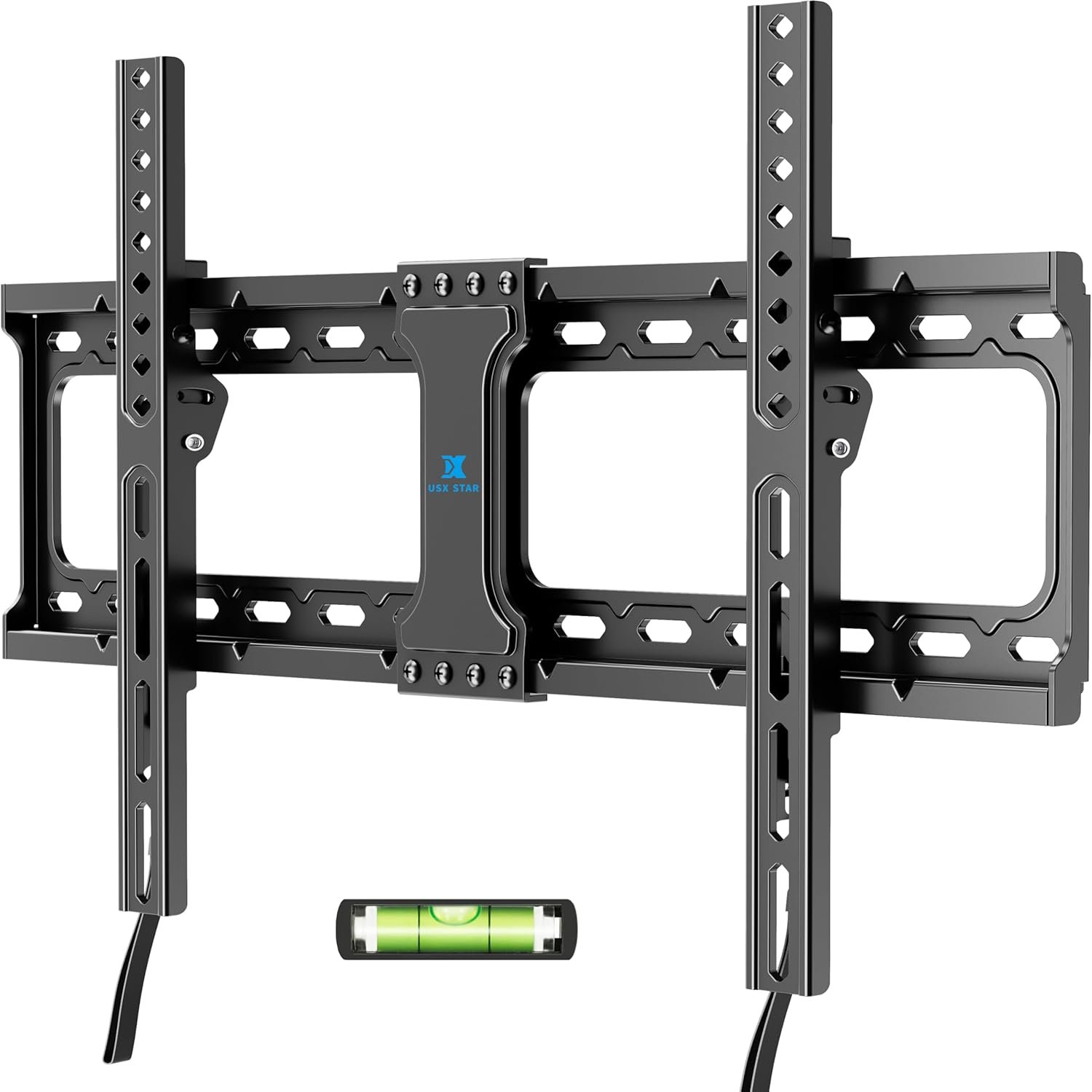 UL Listed Fixed TV Wall Mount for 37-86 Inch Screens, Low Profile TV Mount Fits 16″, 18″, 24″ Studs, Wall Mount Bracket with Quick Release Lock, Max VESA 600x400mm, Holds up to 132 lbs by USX STAR