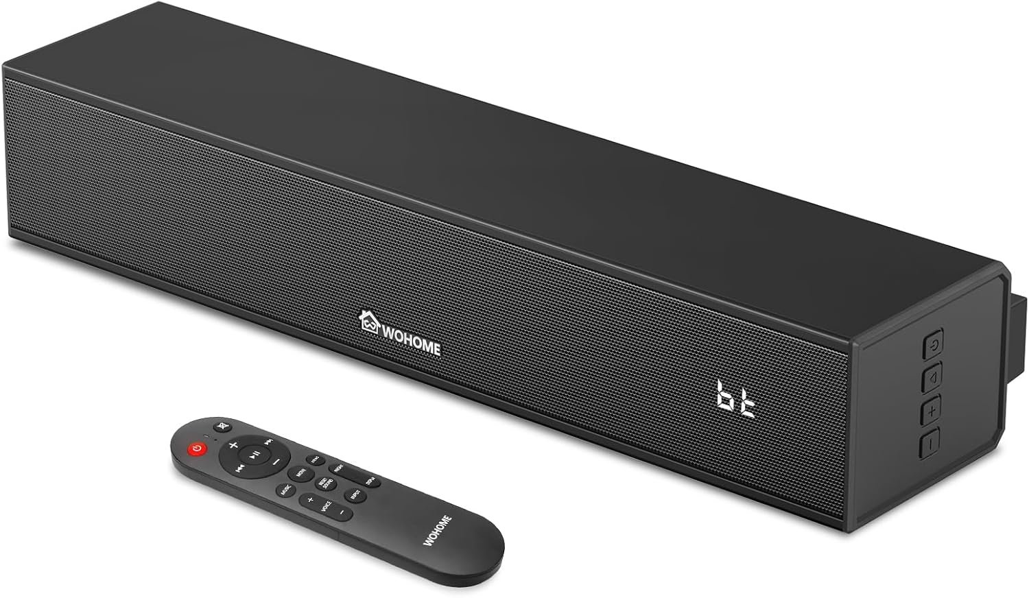 2.1 Sound Bar for Smart TV with Built-in Subwoofer, 6 Levels Voice Enhancement, 15 Inches Small TV Soundbar Speakers with Bluetooth 5.3/ARC/Optical/AUX/USB Connection, 3 EQ Modes, Wall Mount