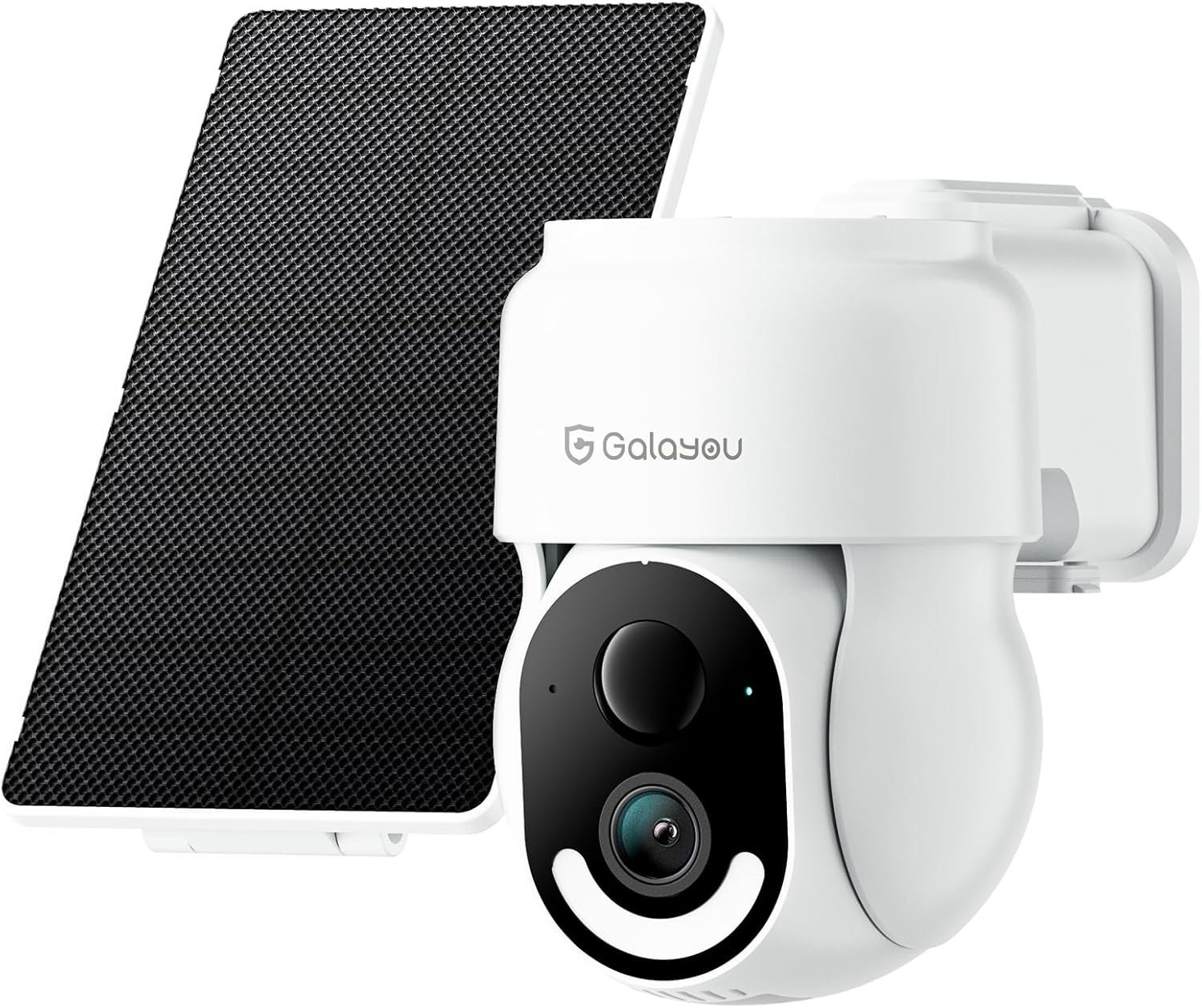 GALAYOU Solar Camera Outdoor Wireless – 2.4 GHz Wi-Fi Battery Powered Cameras for Home Security with Detachable Solar Panel, 2K 360° Pan/Tilt Auto-Tracking, Spotlight, TF Card Storage, R6 1 Pack