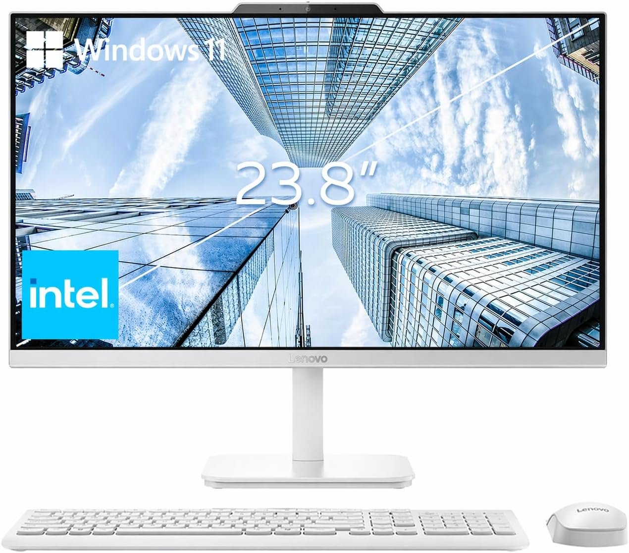 Lenovo 24″ FHD All-in-One Desktop Computer for Home & Office, Intel Processor, 16GB RAM, 256GB PCIe SSD, HDMI, Bluetooth 5.2, Business AIO, Vent-Hear, Wireless KB & Mouse, Win 11