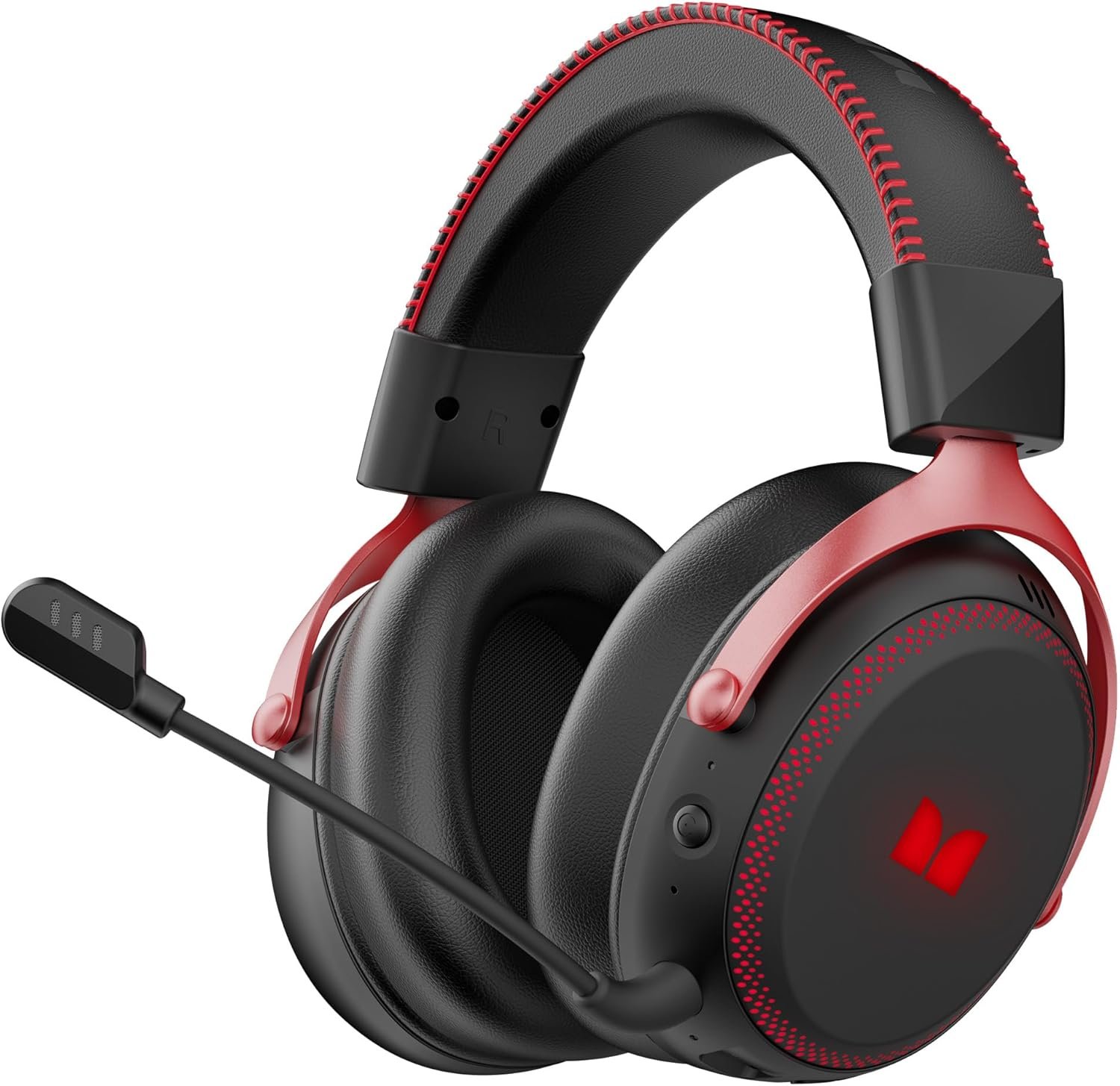 Monster Mission 350 Wireless Gaming Headset for PC, Ps4, Ps5, Xbox Headset with Virtual 7.1 Surround Sound Gaming Headphones, RGB Lights Over Ear Headphones for Switch, Xbox Series X/S, Laptop, Mobile