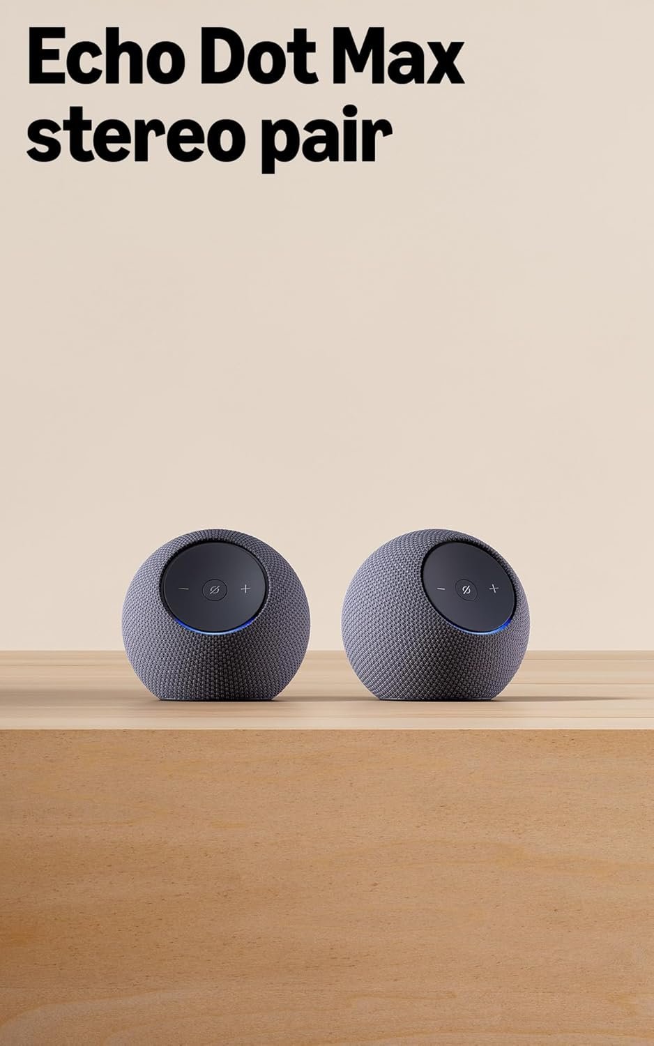 Echo Dot Max (newest model) stereo pair, Graphite