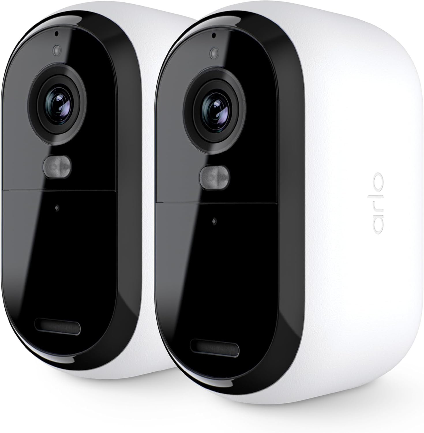 Arlo Essential Security Cameras Wireless Outdoor 2K (2nd Gen, 2023 Release) – Battery Power, Person Recognition, Package Detection, Animated Preview, 1-Month Trial of Secure Plan, 2 Cam, White