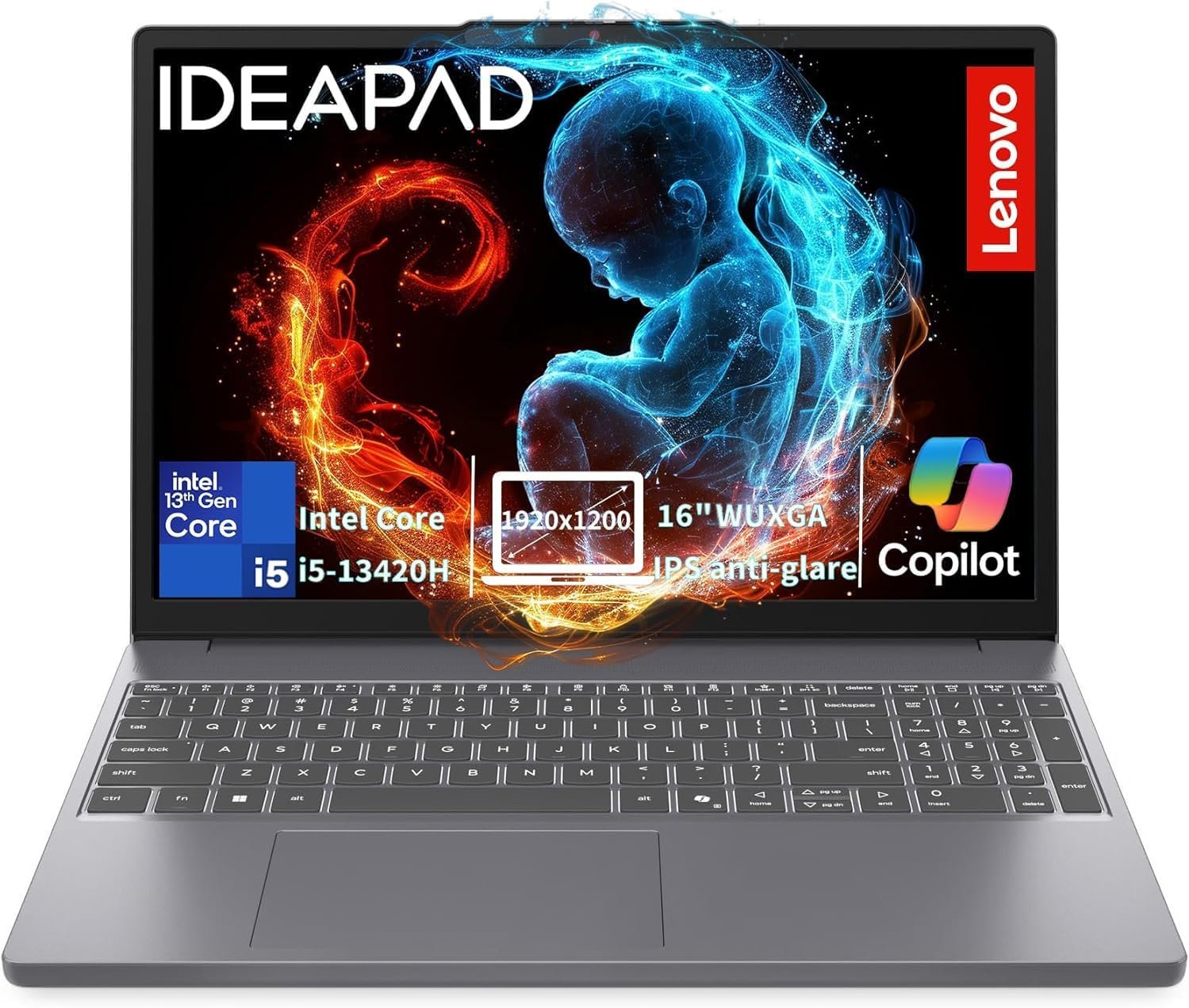 Lenovo 2026 Premium Laptop, Intel Core i5-13420H (Beats i7-1355U), 16GB DDR5, 512GB SSD, 16″ FHD+ Copilot AI PC, Windows 11 – for Power Business Multitasker