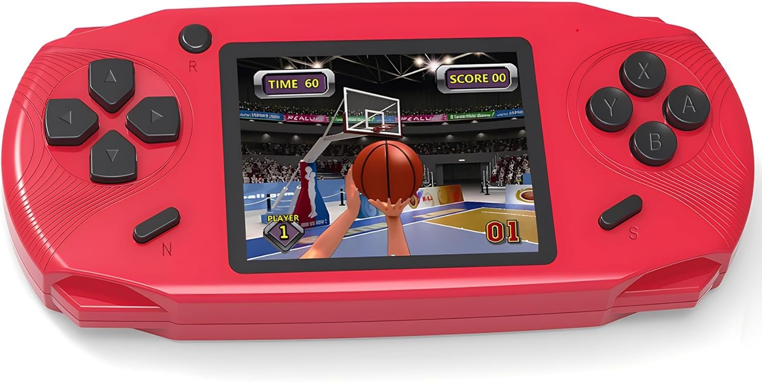 Beijue 16 Bit Handheld Games for Kids Preloaded 220 Retro Video Games, Red | 3.0″ HD Screen, Rich Gameplay,USB-C Rechargeable, 6+Hrs Play, Portable Travel Toy for Car Flights,Boys Girls Birthdays Gift