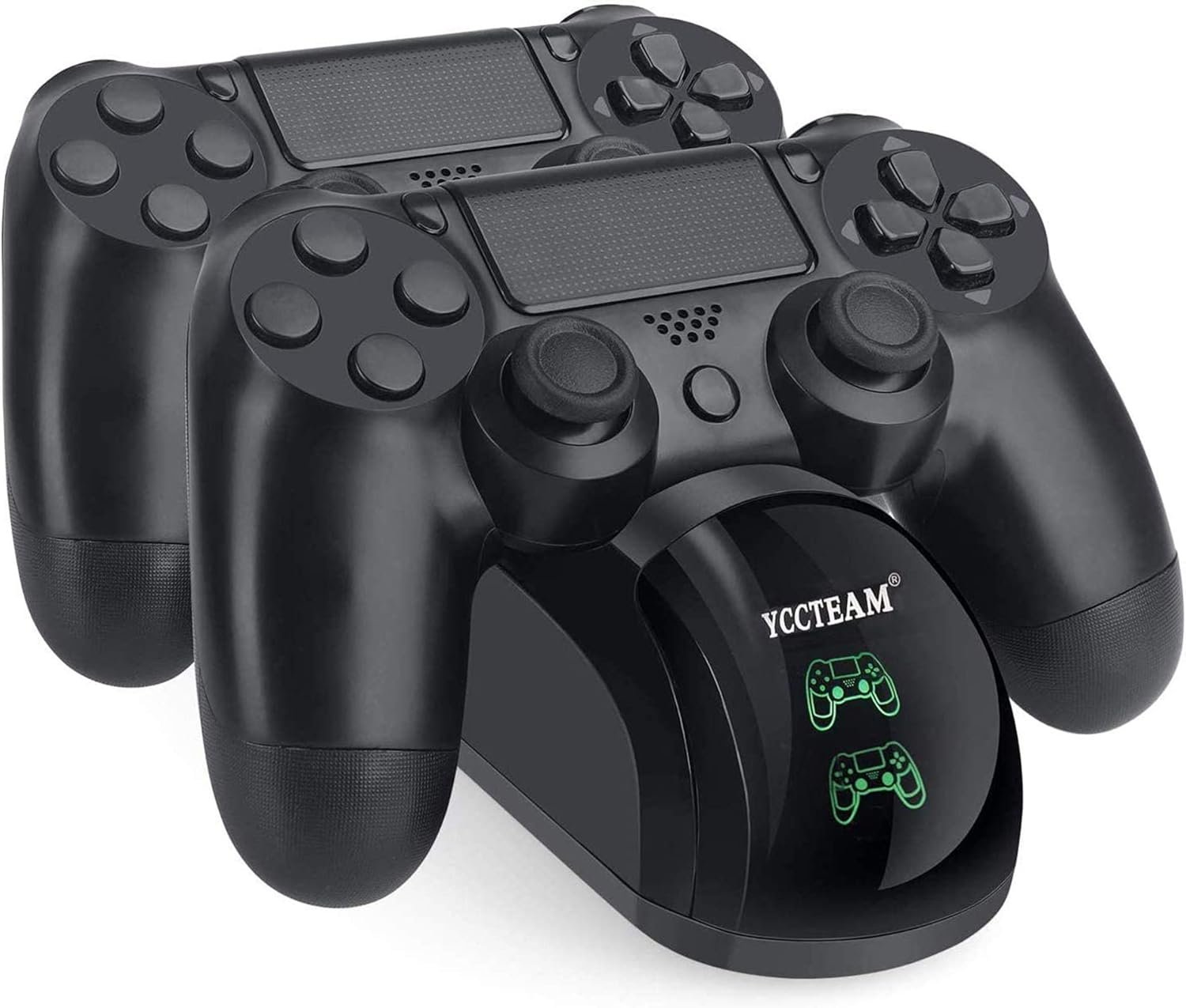 PS4 Controller Charger, Upgraded Fast-Charging Port Docking Station Stand for PS4 / P4 Slim/PS 4 Pro Controller, Black
