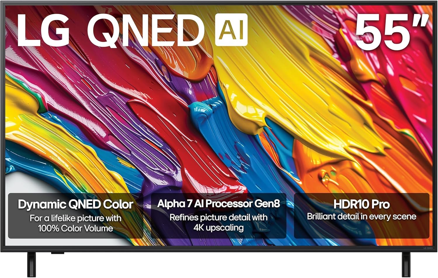 LG 55-Inch Class QNED AI 4K QNED82A Series Smart TV w/AI Sound, HDR10, 4K Super Upscaling, Filmmaker Mode, Wow Orchestra, Alexa Built-in (55QNED82AUA, 2025)