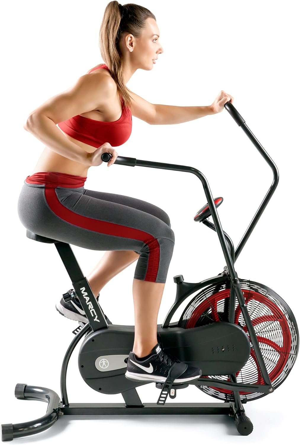 Marcy Air-Resistance Exercise Fan Bike With Dual Action Handlebars