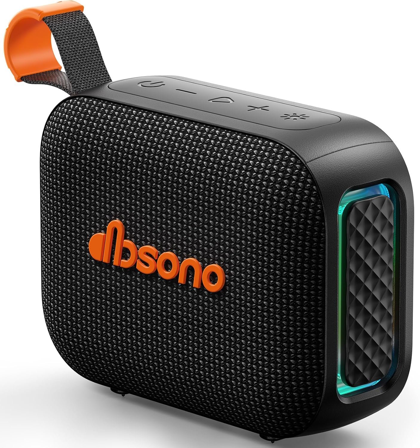 Portable Bluetooth Speaker Waterproof Gift: IPX5 HD Sound Up to 24H Playtime, TWS Pairing, LED Light, Outdoor Speaker for Beach/Pool/Travel/Essentials, Gifts for Fathers Day for Men Dad Husband-Black