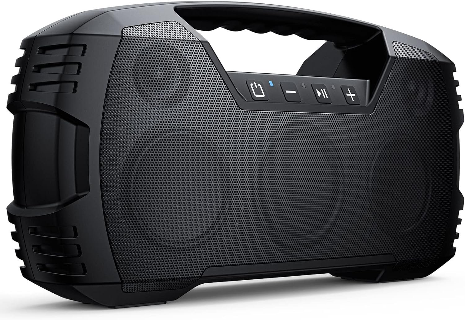 IPX7 Waterproof Outdoor Bluetooth Speaker, Wireless, 90W(Peak), 32H Playtime, Floating Design, Deep Bass & Loud Stereo Sound, Portable with Handle, Rugged for Pool, Beach, Kayaking, Hiking, Black