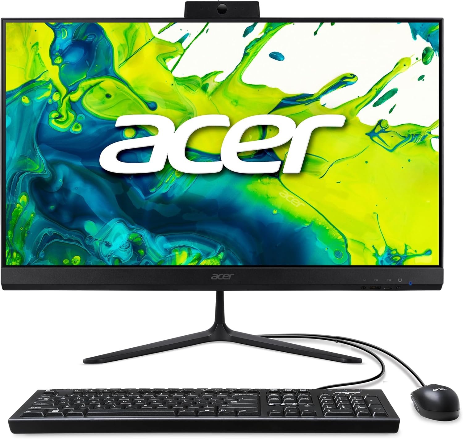 acer Aspire C24 AIO Desktop | 23.8″ Full HD IPS 120Hz Display | AMD Ryzen 5 7430U Hexa-Core Processor | AMD Radeon Graphics | 16GB DDR4 | 512GB SSD | Wi-Fi 6E | USB Keyboard & Mouse | C24-2G-UR15